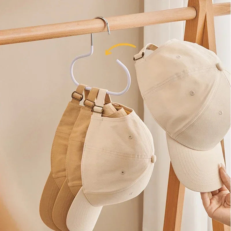 CapHaven circular cap organizer holding baseball caps